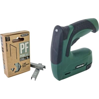 Prebena, Zubehör Druckluftwerkzeug, TACKFIX-PF14 Akku Tacker 4 V Typ PF 6 - 14 mm + 1440x PF09CNK Heftklammern 9 mm Prebena, Zubehör Druckluftwerkzeug, TACKFIX-PF14 Akku Tacker 4 V Typ PF 6 - 14 mm + 1440x PF09CNK Heftklammern 9 mm