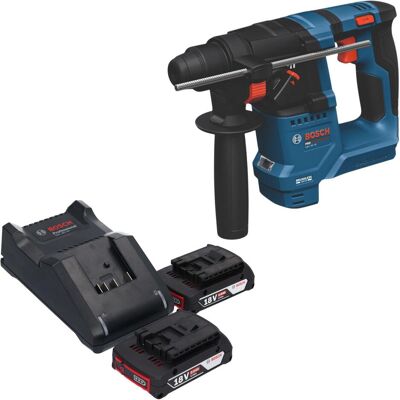 Professional, Bohrmaschine + Akkuschrauber, Bosch GBH 18V-18 Professional Akku Bohrhammer 18 V 1,5 J SDS plus Brushless + 2x Akku 2,0 Ah + Professional, Bohrmaschine + Akkuschrauber, Bosch GBH 18V-18 Professional Akku Bohrhammer 18 V 1,5 J SDS plus Brushless + 2x Akku 2,0 Ah +