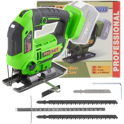 Procraft, Stichsäge, ST22 Akku Stichsäge 20 V 80 mm Brushless Solo - ohne Akku, ohne Ladegerät Procraft, Stichsäge, ST22 Akku Stichsäge 20 V 80 mm Brushless Solo - ohne Akku, ohne Ladegerät