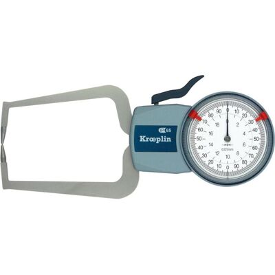 KROEPLIN Dickenmesser - 0-10mm, 20mm Bereich, 0,005mm Skala KROEPLIN Dickenmesser - 0-10mm, 20mm Bereich, 0,005mm Skala