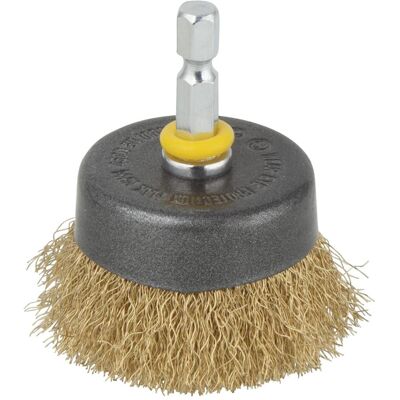 wolfcraft, Schleifmittel, 1 Messingdraht-Topfbürste S=6-kt. ø50mm wolfcraft, Schleifmittel, 1 Messingdraht-Topfbürste S=6-kt. ø50mm