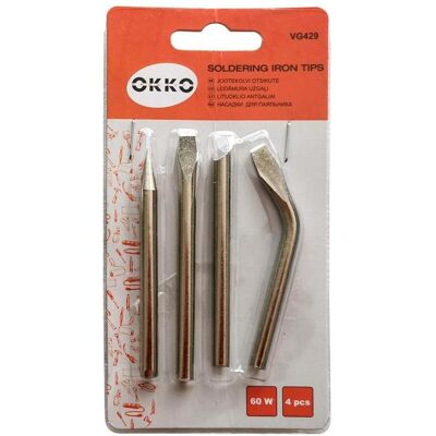 Okko, Lötgerät, Soldering Iron Tips 4pcs Set.60w (Lötkolben) Okko, Lötgerät, Soldering Iron Tips 4pcs Set.60w (Lötkolben)