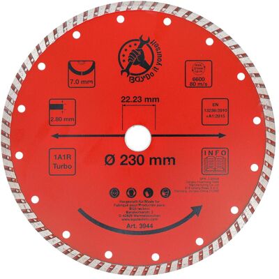 BGS, Sägeblatt, Turbo-Trennscheibe Ø 230 mm BGS, Sägeblatt, Turbo-Trennscheibe Ø 230 mm