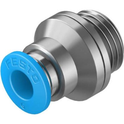 Festo, Zubehör Befestigungstechnik, Push-in Fitting, Male G1/4, 6mm, Hex Festo, Zubehör Befestigungstechnik, Push-in Fitting, Male G1/4, 6mm, Hex