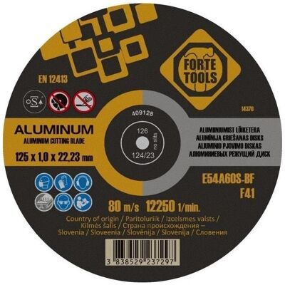 Forte tools, Sägeblatt, CUTTING DISC 125X1X22 ALU Forte tools, Sägeblatt, CUTTING DISC 125X1X22 ALU