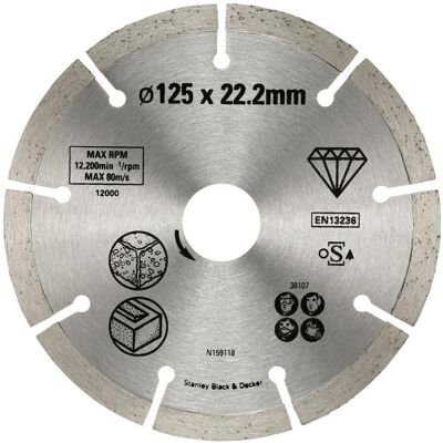 Stanley Sägeblatt, CUTTING DISC STA38107-XJ 125MM Stanley Sägeblatt, CUTTING DISC STA38107-XJ 125MM