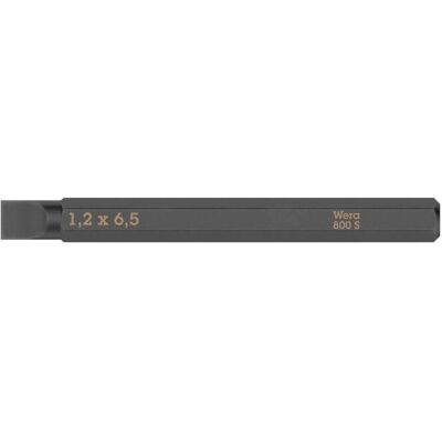 Wera, Bits, 800 S 1,2 x 6,5 x 70 mm (Schraubschlitz) Wera, Bits, 800 S 1,2 x 6,5 x 70 mm (Schraubschlitz)