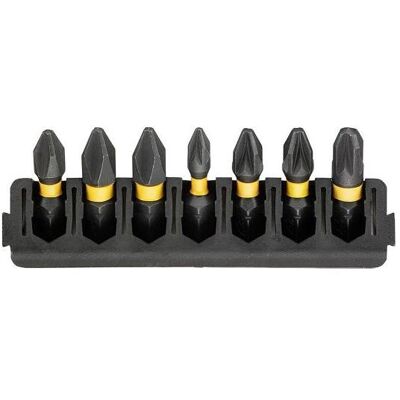 DeWalt, Bits, 7pc 25mm Ph Pz Mix Bar Flextorq (Kreuz Phillips PH, Kreuz Pozidriv PZ) DeWalt, Bits, 7pc 25mm Ph Pz Mix Bar Flextorq (Kreuz Phillips PH, Kreuz Pozidriv PZ)