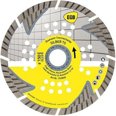 EGB, Sägeblatt, Silber TS DiamantTrennscheibe 150mm EGB, Sägeblatt, Silber TS DiamantTrennscheibe 150mm
