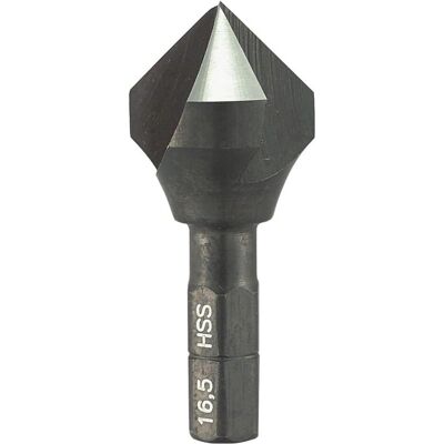 Alpen, Bohrereinsatz, Kegelsenker u. Entgratsenker BIT Z=3 90 Grad HSS M4 1/4"Sechskantschaft (8,3 mm) Alpen, Bohrereinsatz, Kegelsenker u. Entgratsenker BIT Z=3 90 Grad HSS M4 1/4"Sechskantschaft (8,3 mm)