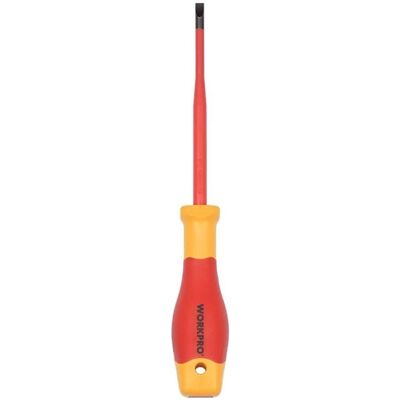 Workpro, Schraubenzieher, Vde isolierter Flachschraubendreher 1 x 5,5 x 125 mm (Schlitz) Workpro, Schraubenzieher, Vde isolierter Flachschraubendreher 1 x 5,5 x 125 mm (Schlitz)