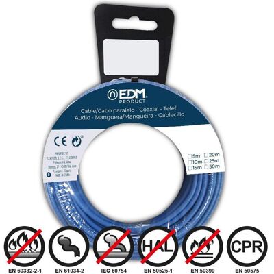 EDM, Kabelrolle, Elektrische Kabelspule h07z1-k 4,00 mm² blau, 50 m (50 m, 4 mm²) EDM, Kabelrolle, Elektrische Kabelspule h07z1-k 4,00 mm² blau, 50 m (50 m, 4 mm²)
