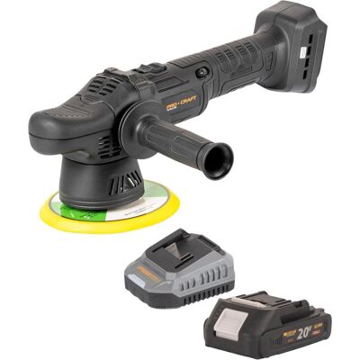 Procraft, Schleifmaschine + Poliermaschine, PM20bb Akku Poliermaschine 20 V 150 mm + 1x Akku 2,0 Ah + Ladegerät Procraft, Schleifmaschine + Poliermaschine, PM20bb Akku Poliermaschine 20 V 150 mm + 1x Akku 2,0 Ah + Ladegerät