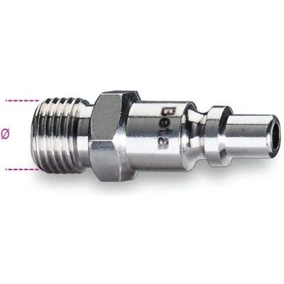 BETA, Zubehör Druckluftwerkzeug, 019160001 1916I 1/4-Insert Nippel Italienisches Profil 1/4" Ø GAS BSP BETA, Zubehör Druckluftwerkzeug, 019160001 1916I 1/4-Insert Nippel Italienisches Profil 1/4" Ø GAS BSP