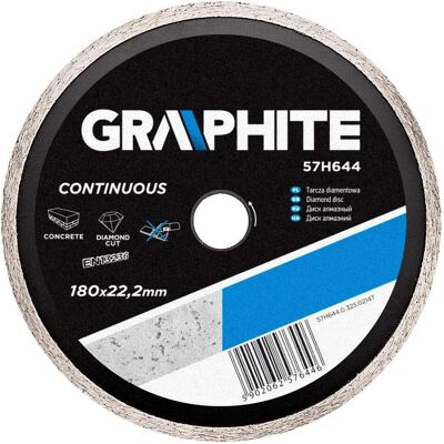 Graphite, Schleifmittel, Graphit-Diamantscheibe 180x22,2 mm - 57H644 Graphite, Schleifmittel, Graphit-Diamantscheibe 180x22,2 mm - 57H644