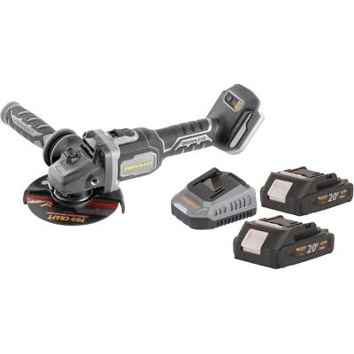 Procraft, Winkelschleifer, Industrial AG125Bbb Akku Winkelschleifer 20 V 125 mm Brushless + 2x Akku 2,0 Ah + Ladegerät (125 mm) Procraft, Winkelschleifer, Industrial AG125Bbb Akku Winkelschleifer 20 V 125 mm Brushless + 2x Akku 2,0 Ah + Ladegerät (125 mm)