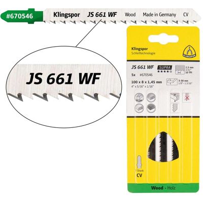 Klingspor, Sägeblatt, JS 661 WF Supra - Sägeblätter 8 x 100 x 1,45 mm Klingspor, Sägeblatt, JS 661 WF Supra - Sägeblätter 8 x 100 x 1,45 mm