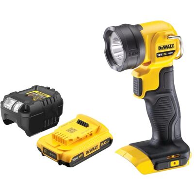 DeWalt, Arbeitsleuchte, DCL 040 D1 Akku Lampe 18 V 110 Lumen + 1x Akku 2,0 Ah + Ladegerät (110 lm) DeWalt, Arbeitsleuchte, DCL 040 D1 Akku Lampe 18 V 110 Lumen + 1x Akku 2,0 Ah + Ladegerät (110 lm)