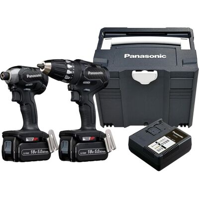 Panasonic Bohrmaschine + Akkuschrauber, Kombi-Set: Akku-Bohrschrauber EY74A3 + Schlagschrauber EY76A1 (Bohrschrauber, Schlagschrauber) Panasonic Bohrmaschine + Akkuschrauber, Kombi-Set: Akku-Bohrschrauber EY74A3 + Schlagschrauber EY76A1 (Bohrschrauber, Schlagschrauber)