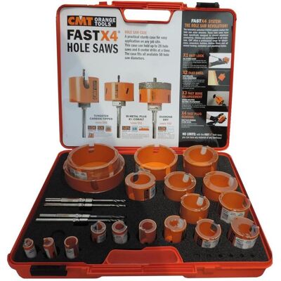 CMT, Lochsäge, 550.SET17 HW-Glockensägen 17-teilig + 4 Zentrierbohrer CMT, Lochsäge, 550.SET17 HW-Glockensägen 17-teilig + 4 Zentrierbohrer