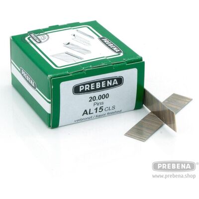 Prebena, Tackerklammern + Tackernägel, AL15CLS Pins (Stifte ohne Kopf) verbronzt Prebena, Tackerklammern + Tackernägel, AL15CLS Pins (Stifte ohne Kopf) verbronzt