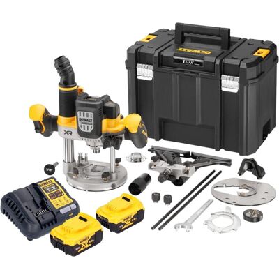 DeWalt, Fräse, DCW 620 P2T Akku Oberfräse 18 V 12 mm Brushless + 2x Akku 5,0 Ah + Ladegerät + TSTAK (Oberfräse) DeWalt, Fräse, DCW 620 P2T Akku Oberfräse 18 V 12 mm Brushless + 2x Akku 5,0 Ah + Ladegerät + TSTAK (Oberfräse)