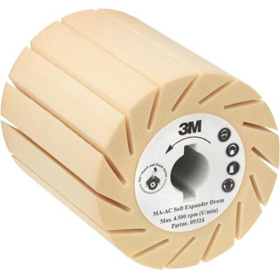 3M Schleifmittel, Aufnahmewalze MA-AC weich Ø90xB100mm 19 mm 3M Schleifmittel, Aufnahmewalze MA-AC weich Ø90xB100mm 19 mm