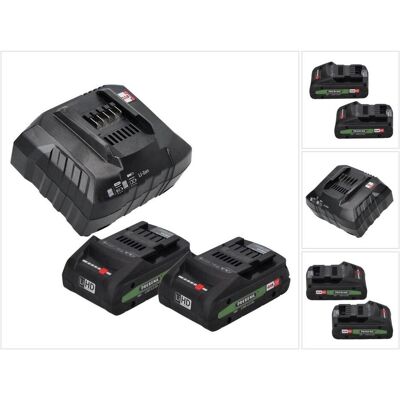 Prebena, Werkzeugakku + Ladegerät, Akku Set 18 V mit 2x LiHD Akku 4,0 Ah + Akku Station 12-36 Schnell Ladegerät CAS System (18 V) Prebena, Werkzeugakku + Ladegerät, Akku Set 18 V mit 2x LiHD Akku 4,0 Ah + Akku Station 12-36 Schnell Ladegerät CAS System (18 V)