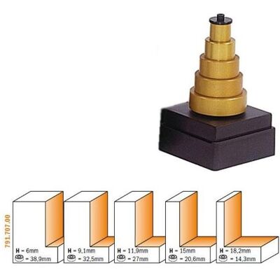 CMT, Fräser, 791.707.00 Kugellagersatz für Fräser 935.990.11 (5 Stück, Tiefe 6-18,2 mm) CMT, Fräser, 791.707.00 Kugellagersatz für Fräser 935.990.11 (5 Stück, Tiefe 6-18,2 mm)