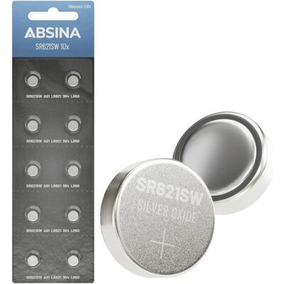 Absina Knopfzelle 364 1.55 V 10 St. Silberoxid (10 Stk.), Batterien + Akkus Absina Knopfzelle 364 1.55 V 10 St. Silberoxid (10 Stk.), Batterien + Akkus