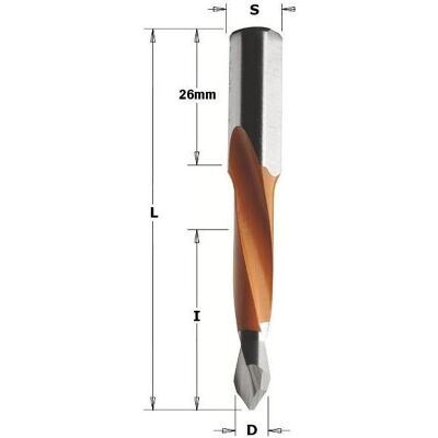 CMT, Bohrereinsatz, 314.080.41 Dübelbohrer HW extra fein mikrokörnig 8mm, Schaft 10x26 rechts (8 Millimeter) CMT, Bohrereinsatz, 314.080.41 Dübelbohrer HW extra fein mikrokörnig 8mm, Schaft 10x26 rechts (8 Millimeter)