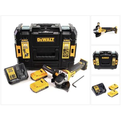DeWalt, Winkelschleifer, DCG 406 D2 Akku Winkelschleifer 18V 125mm Brushless + 2x Akku 2,0Ah + Ladegerät + TSTAK (125 mm) DeWalt, Winkelschleifer, DCG 406 D2 Akku Winkelschleifer 18V 125mm Brushless + 2x Akku 2,0Ah + Ladegerät + TSTAK (125 mm)