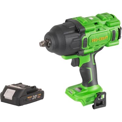 Procraft, Bohrmaschine + Akkuschrauber, PWA80bb Akku Schlagschrauber 20 V 1600 Nm 1/2" Brushless + 1x Akku 2,0 Ah - ohne Ladegerät (Schlagschrauber) Procraft, Bohrmaschine + Akkuschrauber, PWA80bb Akku Schlagschrauber 20 V 1600 Nm 1/2" Brushless + 1x Akku 2,0 Ah - ohne Ladegerät (Schlagschrauber)