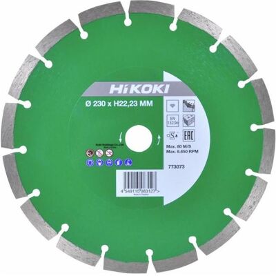Hikoki, Sägeblatt, Zubehör 773073 Diamanttrennscheibe 230x10,0x22,23 mm universal ds Hikoki, Sägeblatt, Zubehör 773073 Diamanttrennscheibe 230x10,0x22,23 mm universal ds