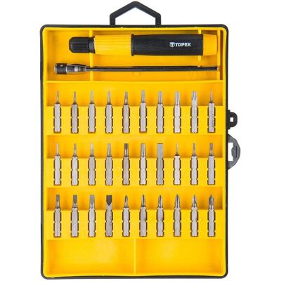 Topex, Schraubenzieher, Präzisions-Schraubendreher-Bits mit Griff, 32-tlg. im Set. (39D555) Topex, Schraubenzieher, Präzisions-Schraubendreher-Bits mit Griff, 32-tlg. im Set. (39D555)