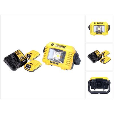 DeWalt, Arbeitsleuchte, DCL 077 D2 Akku LED Arbeitsstrahler 12 V 18 V 2000 lm IP54 + 2x Akku 2,0 Ah + Ladegerät (2000 lm) DeWalt, Arbeitsleuchte, DCL 077 D2 Akku LED Arbeitsstrahler 12 V 18 V 2000 lm IP54 + 2x Akku 2,0 Ah + Ladegerät (2000 lm)