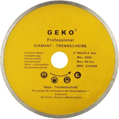GEKO, Schleifmittel, Diamant-Trennscheibe Allround, 180x8x25,4mm GEKO, Schleifmittel, Diamant-Trennscheibe Allround, 180x8x25,4mm