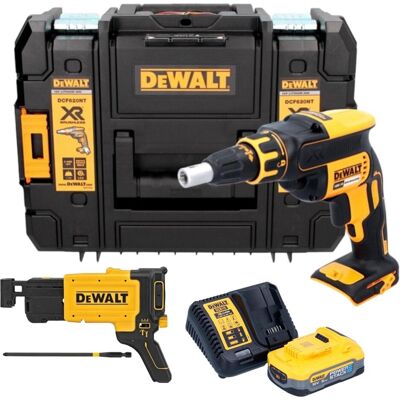 DeWalt, Bohrmaschine + Akkuschrauber, DCF 620 H1T Akku Trockenbauschrauber 18 V 30 Nm Brushless + 1x Powerstack Akku 5,0 Ah + (Trockenbauschrauber) DeWalt, Bohrmaschine + Akkuschrauber, DCF 620 H1T Akku Trockenbauschrauber 18 V 30 Nm Brushless + 1x Powerstack Akku 5,0 Ah + (Trockenbauschrauber)