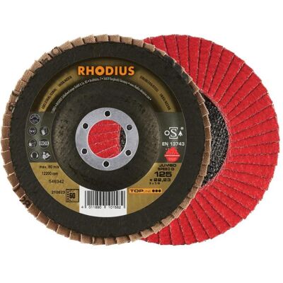 Rhodius, Schleifmittel, TOPline JUMBO SPEED G Fächerschleifscheibe 125 x 22,23 mm K60 (K60) Rhodius, Schleifmittel, TOPline JUMBO SPEED G Fächerschleifscheibe 125 x 22,23 mm K60 (K60)