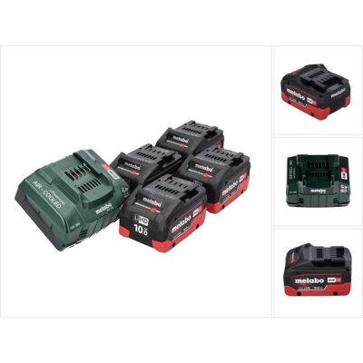 Metabo, Werkzeugakku + Ladegerät, 18 V Basis Set 4x Akku 10,0 Ah LIHD + ASC 145 Ladegerät CAS System (18 V) Metabo, Werkzeugakku + Ladegerät, 18 V Basis Set 4x Akku 10,0 Ah LIHD + ASC 145 Ladegerät CAS System (18 V)