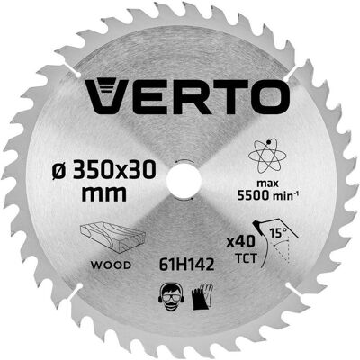 Verto, Sägeblatt, Kreissäge 350x30mm 40Z 61H142 Verto, Sägeblatt, Kreissäge 350x30mm 40Z 61H142