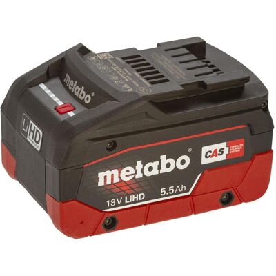 Metabo, Werkzeugakku + Ladegerät, Akku 18 V 5,5 Ah LiHD (18 V) Metabo, Werkzeugakku + Ladegerät, Akku 18 V 5,5 Ah LiHD (18 V)