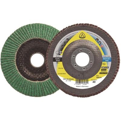 Magni, Schleifmittel, Fächerschleifsch. SMT 976 125x22,23mm gewölbt K40 Keramikkorund K40 Klingspor (40) Magni, Schleifmittel, Fächerschleifsch. SMT 976 125x22,23mm gewölbt K40 Keramikkorund K40 Klingspor (40)
