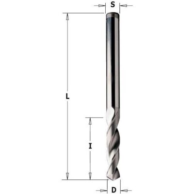 CMT, Bohrereinsatz, 363.030.12 Spiralbohrer massiv hwm 3mm, Schaft 3mm links (3 mm) CMT, Bohrereinsatz, 363.030.12 Spiralbohrer massiv hwm 3mm, Schaft 3mm links (3 mm)