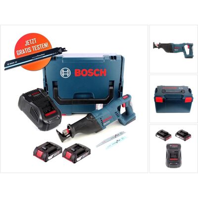 Bosch Professional, Säbelsäge, Gratis Carbide Säbelsägeblatt GSA 18 V-LI Akku Säbelsäge 18 V + 2x Akku 2,0 Ah + Ladeger Bosch Professional, Säbelsäge, Gratis Carbide Säbelsägeblatt GSA 18 V-LI Akku Säbelsäge 18 V + 2x Akku 2,0 Ah + Ladeger