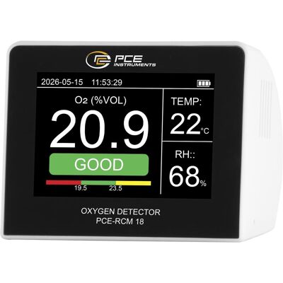 PCE Instruments, Detektor, Luftqualität-Detektor für Sauerstoff PCE-RCM 18 (Gas Messgerät) PCE Instruments, Detektor, Luftqualität-Detektor für Sauerstoff PCE-RCM 18 (Gas Messgerät)