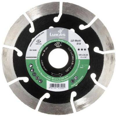 Lukas, Sägeblatt, LUKAS-ERZETT A344031251213093 DiamantLD Multi S13 125 Diamanttrennscheibe 1 S Lukas, Sägeblatt, LUKAS-ERZETT A344031251213093 DiamantLD Multi S13 125 Diamanttrennscheibe 1 S