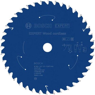 Bosch Professional Zubehör, Sägeblatt, EXPERT Wood Kreissägeblatt, 165x15,875 mm, T40 Bosch Professional Zubehör, Sägeblatt, EXPERT Wood Kreissägeblatt, 165x15,875 mm, T40