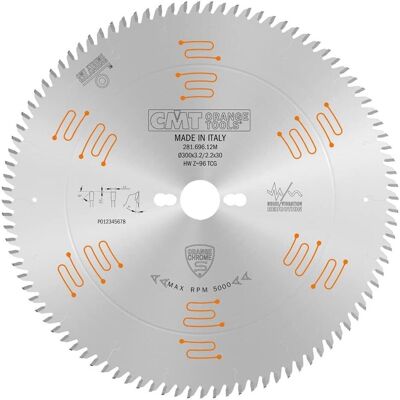 CMT, Sägeblatt, 281.696.12M Geräuscharmes Sägeblatt für Melamin/Formica-Spanplatten 300 x 30 x 96T CMT, Sägeblatt, 281.696.12M Geräuscharmes Sägeblatt für Melamin/Formica-Spanplatten 300 x 30 x 96T