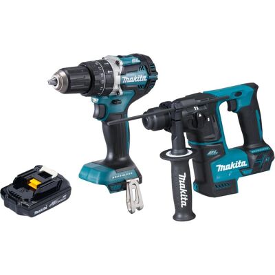 Makita, Bohrmaschine + Akkuschrauber, DLX 2278 Y1 Akku Kombo Kit + DHP 484 Schlagbohrschrauber 54 Nm + DHR 171 Bohrhammer 1,2 J + (Bohrhammer, Schlagbohrschrauber) Makita, Bohrmaschine + Akkuschrauber, DLX 2278 Y1 Akku Kombo Kit + DHP 484 Schlagbohrschrauber 54 Nm + DHR 171 Bohrhammer 1,2 J + (Bohrhammer, Schlagbohrschrauber)